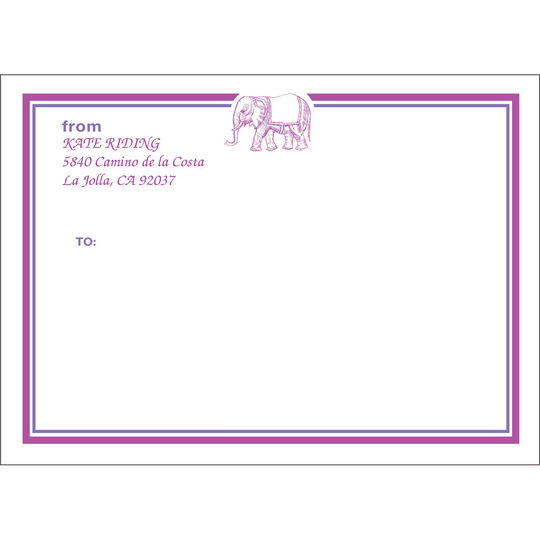 Baby Elephant Large Mailing Labels